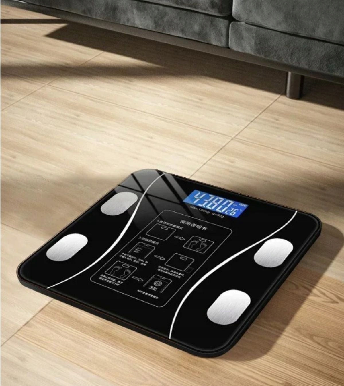 SMART BATHROOM SCALE ANALYTICAL BLUETOOTH BLACK UP TO 180KG Brand no brand
