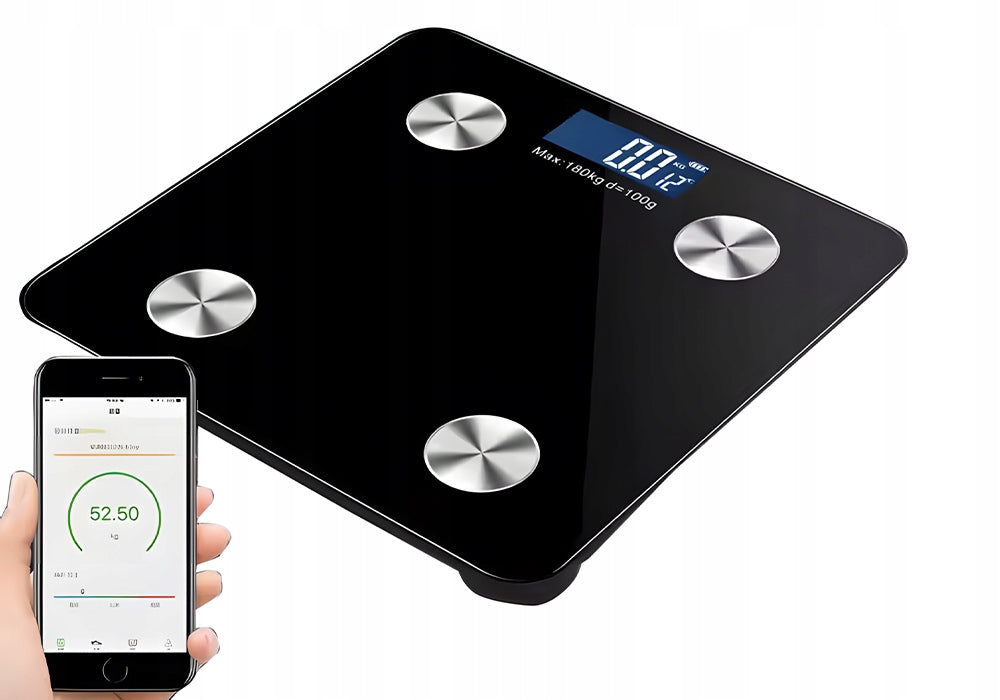 SMART BATHROOM SCALE BLUETOOTH MEASUREMENT BMI GLASS APPLICATION 180KG Brand no brand
