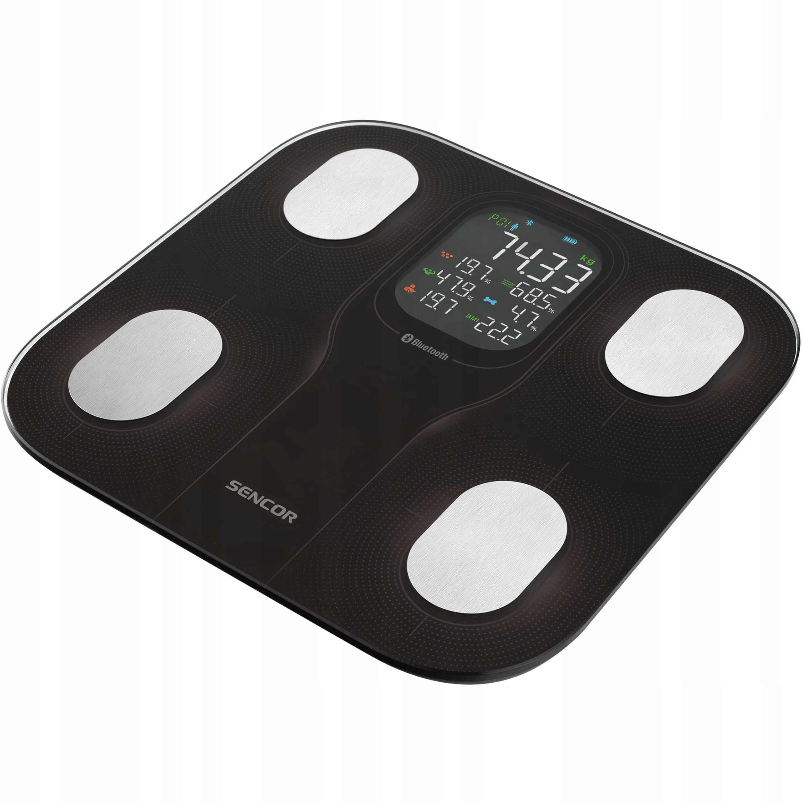 SMART BATHROOM SCALE Personal Fitness BMI iOS Android SBS9002BK
