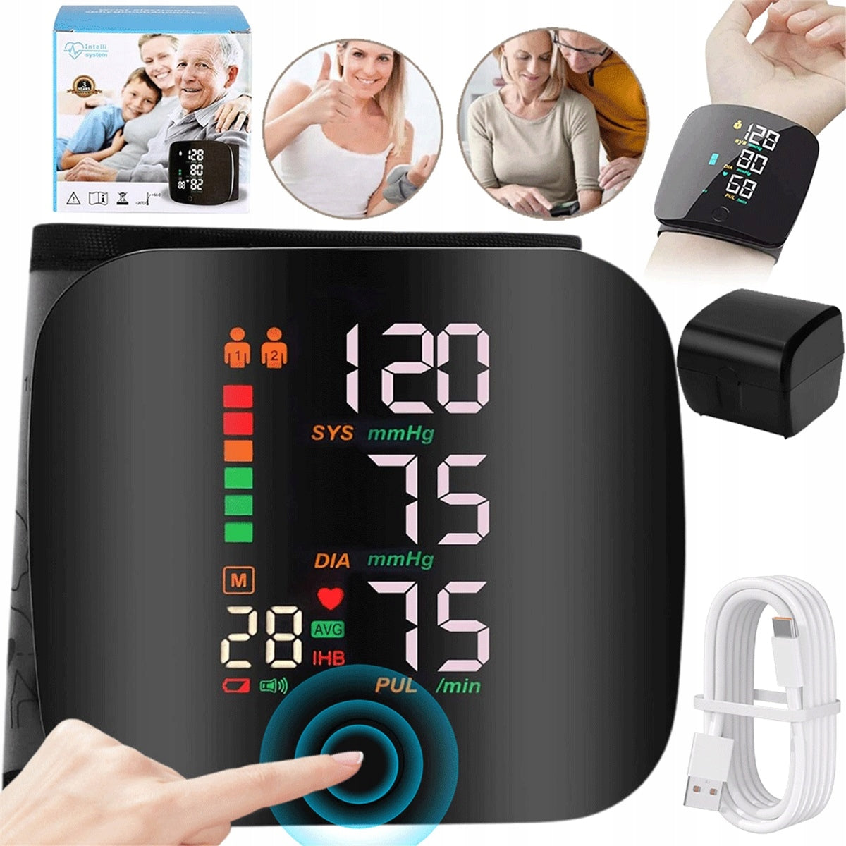 SMART BLOOD PRESSURE MONITOR WITH TRICOLOR INDICATOR