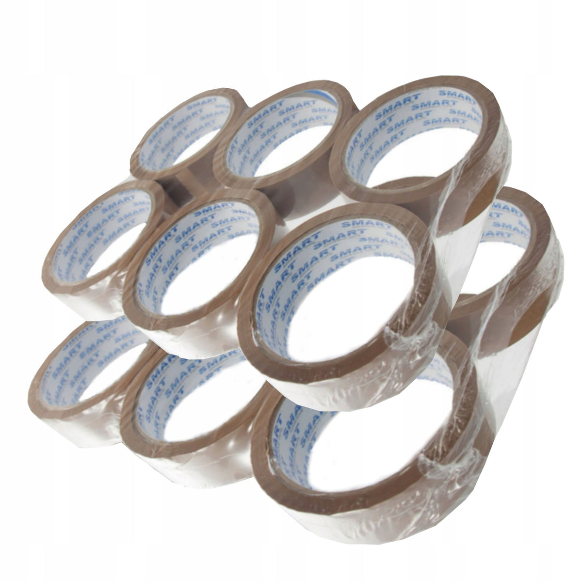 SMART BROWN MEGA ADHESIVE TAPE PACK OF 12 ROLLS