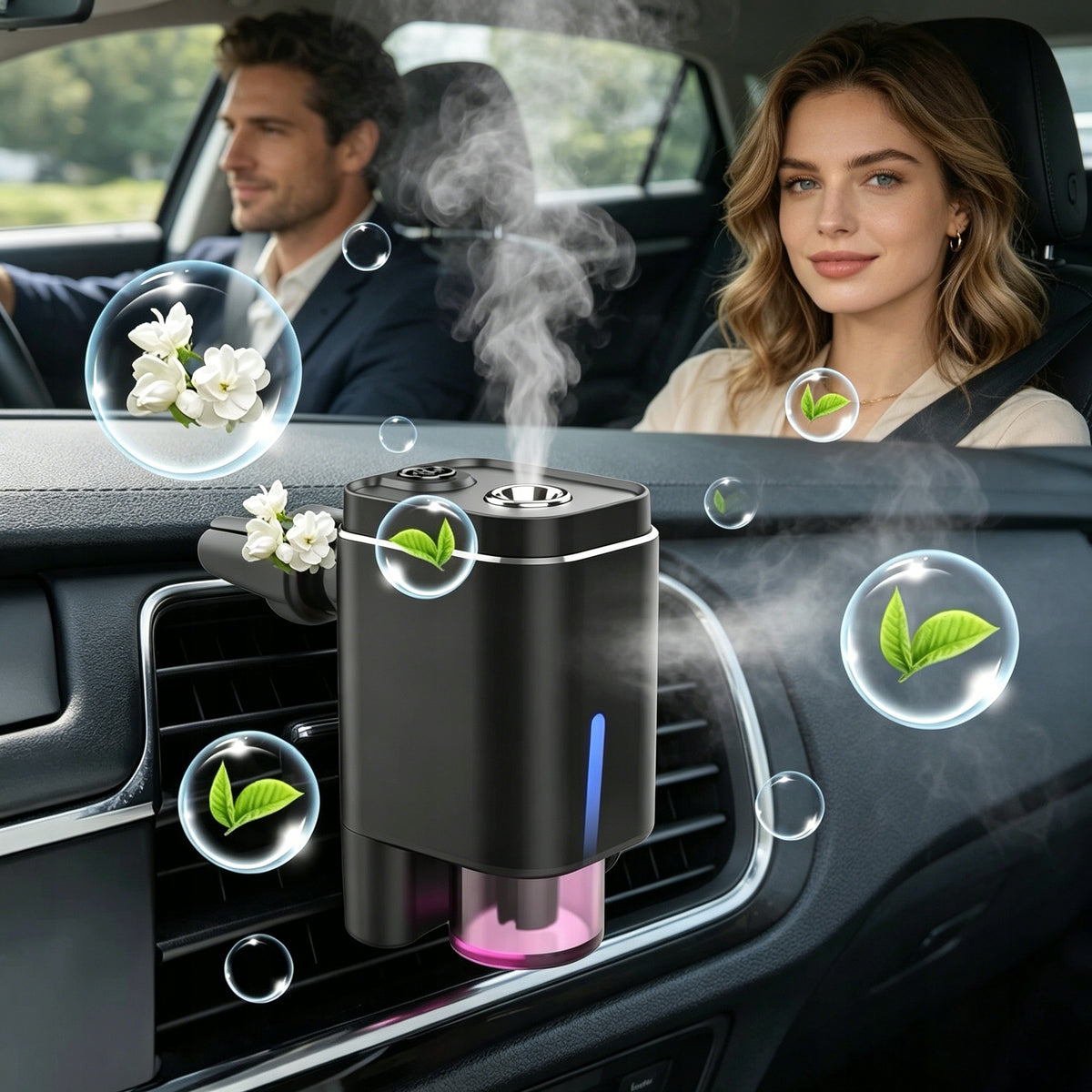 SMART CAR FRAGRANCE DIFFUSER 180MAH BLACK 3 MODES HUMIDIFIER Manufacturer no brand