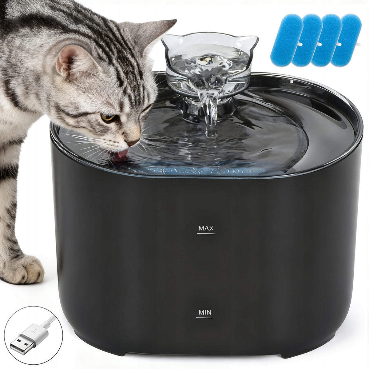 SMART DOG CAT FOUNTAIN DRINKER AUTOMATIC QUIET + FILTER