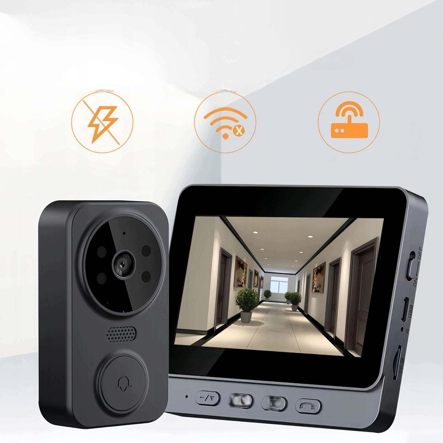 SMART DOORBELL WITH CAMERA WIRELESS VIDEO INTERCOM 1080P HD Manufacturer code JD-1080P