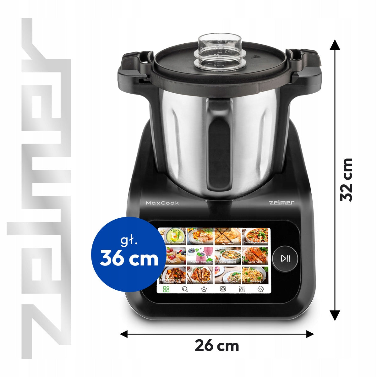 SMART FOOD PROCESSOR ZELMER MULTIFUNCTIONAL MIX WiFi SET 7 INCHES 1200W Packaging status original