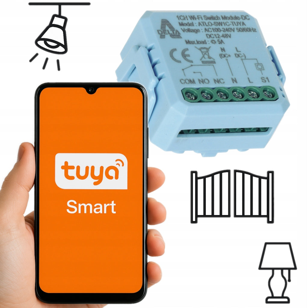 SMART GATE CONTROLLER SMART RELAY TUYA WIFI 230V 12V 24V