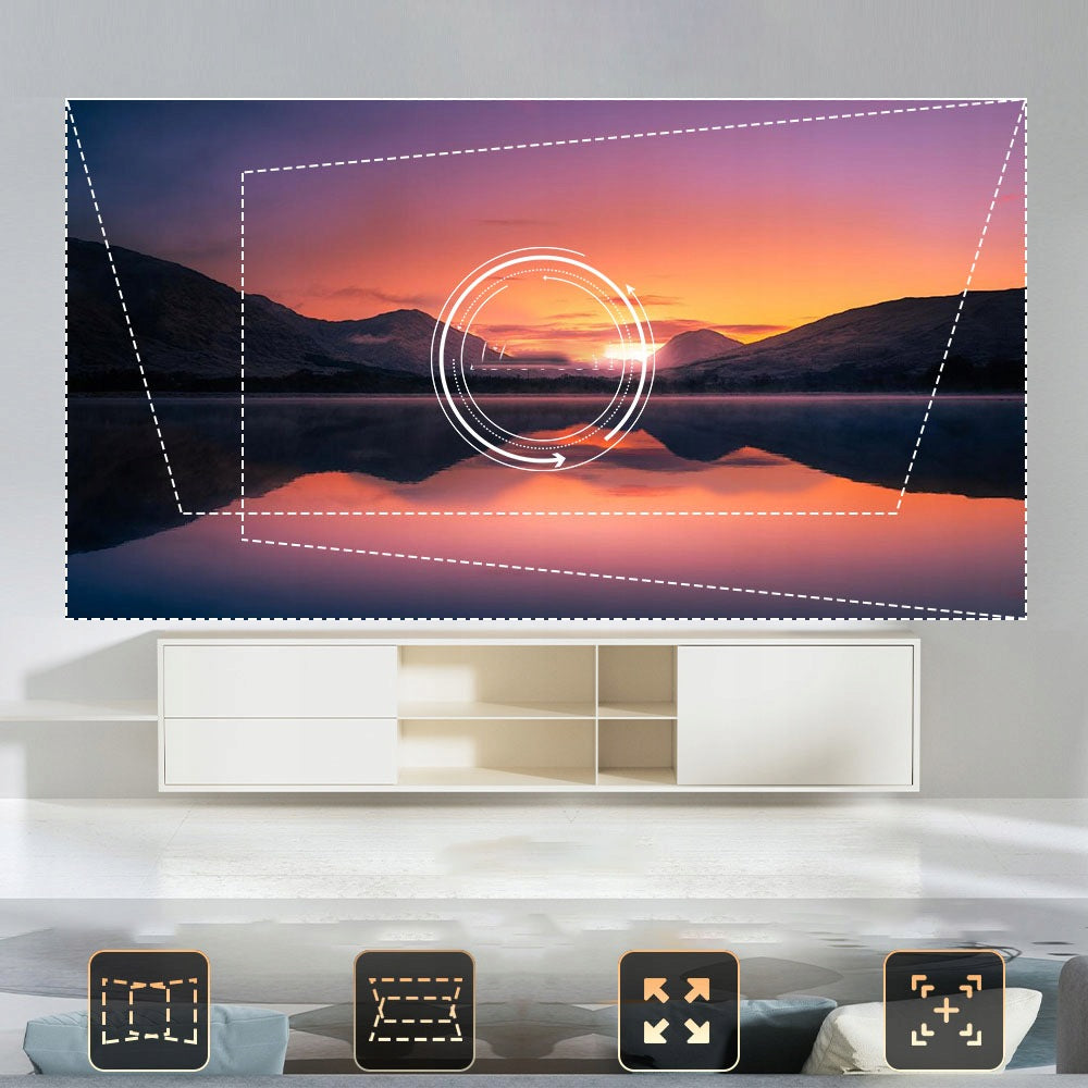 SMART PROJECTOR EVERYCOM HQ10W WIFI BT SUPPORT 4K ANDROID12 2GB+64GB Model Everycom-HQ10W
