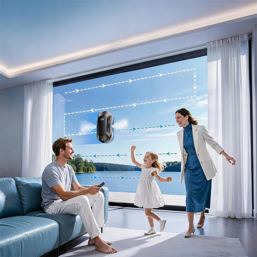 SMART ROBOT FOR WASHING WINDOWS MIRRORS AUTOMATIC WASHER EDGE DETECTION Brand Bedee