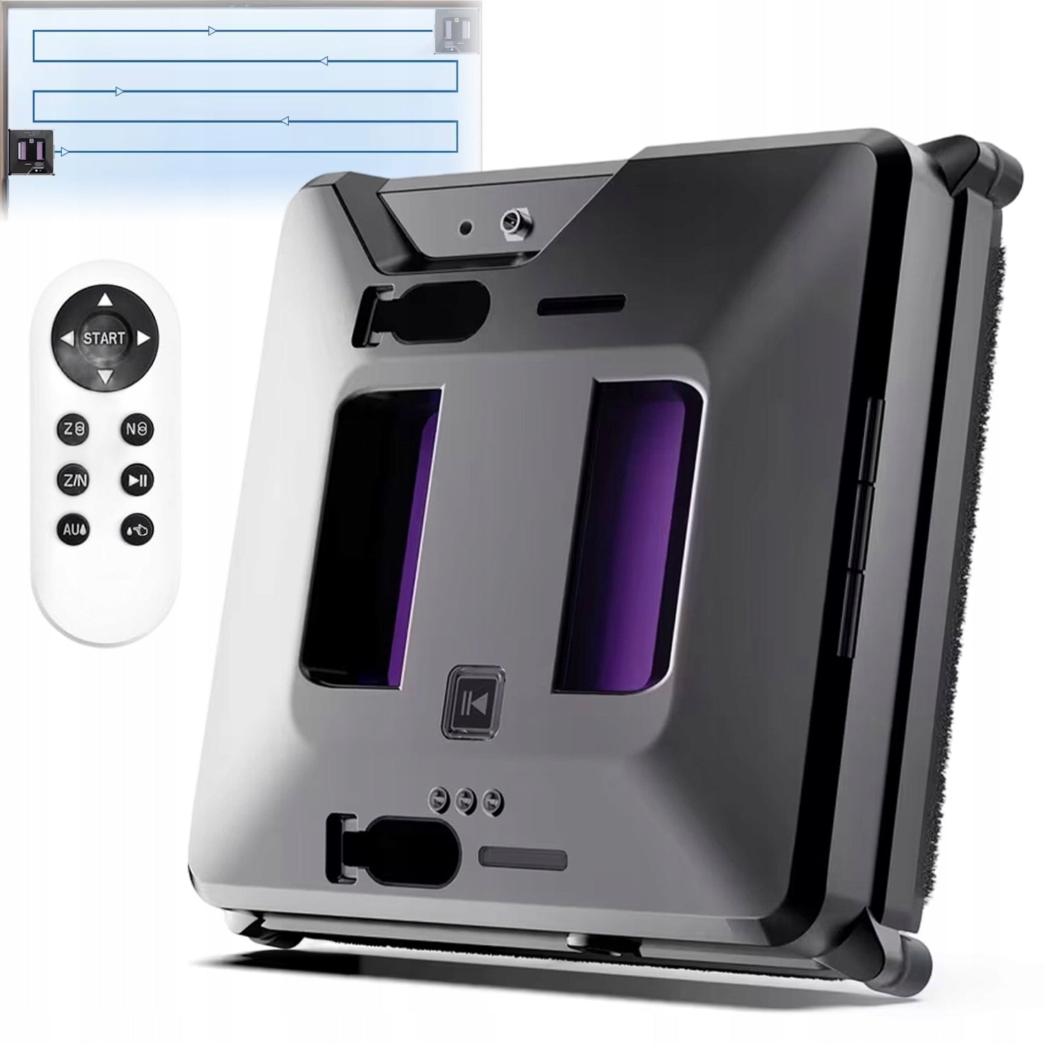 SMART ROBOT WINDOW CLEANER AUTOMATIC WASHER 3000PA 72W 3 PROGRAMS