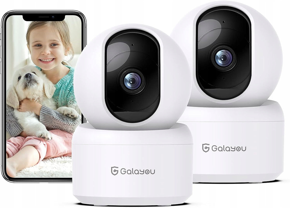 SMART ROTATING INDOOR CAMERA IP WIFI NIGHT VISION 2K GALAYOU 2PCS