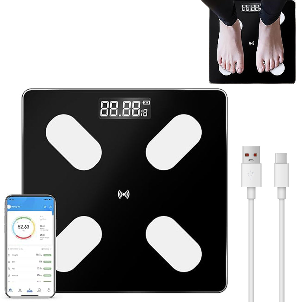 SMART SCALE WITH BLUETOOTH APP FOR WEIGHT AND WATER MEASUREMENT