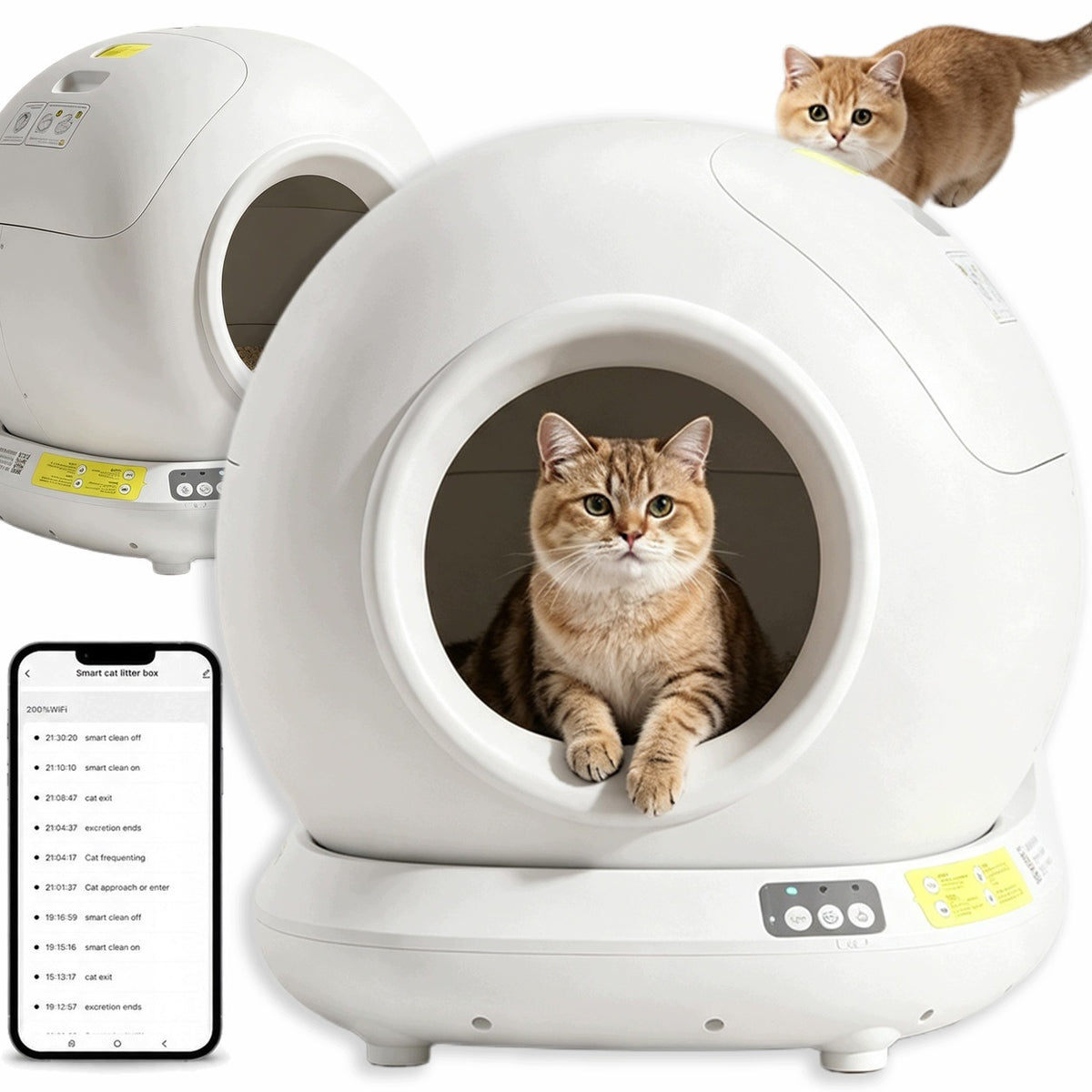 SMART SELF-CLEANING CAT LITTER BOX WIFI APP DEODORIZATION