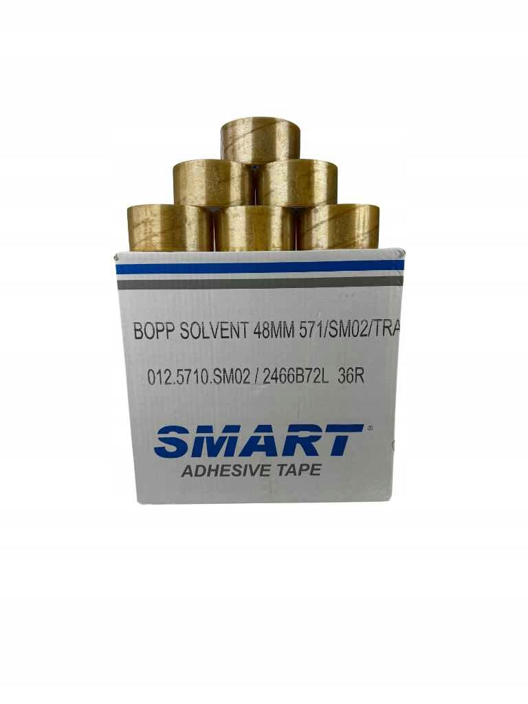 SMART SOLVENT TAPE 48X60 571/SM02 TRANSPARENT FOR CARTONS 36 PIECES