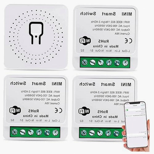 SMART SWITCH WIFI LIGHTS 4 PIECES SMART HOME STEEL SET