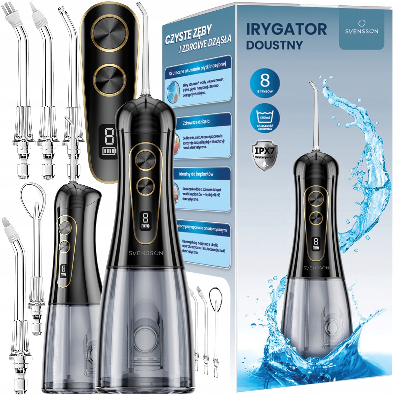 SMART TOOTH IRRIGATOR 8 MODES 5 NOZZLES POWERFUL PROFESSIONAL WIRELESS