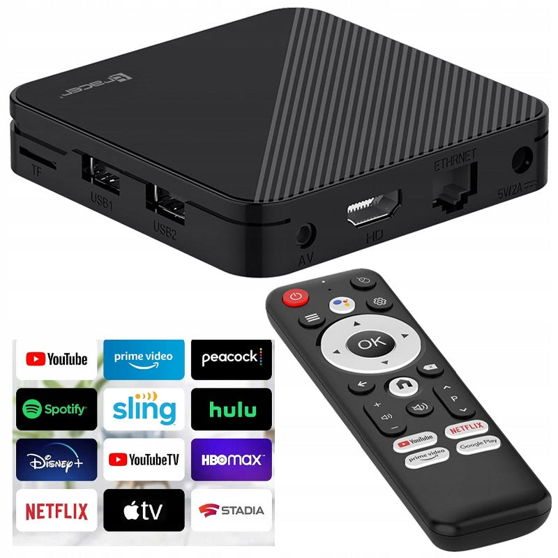 SMART TV BOX Android 4K Wi-Fi Bluetooth Media Player 2GB + 16GB