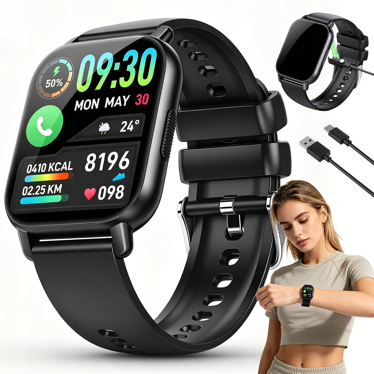 SMART WATCH Y6 PRO 1.85 INCH 111 SPORTS MODES BLUETOOTH 5.4 IP68