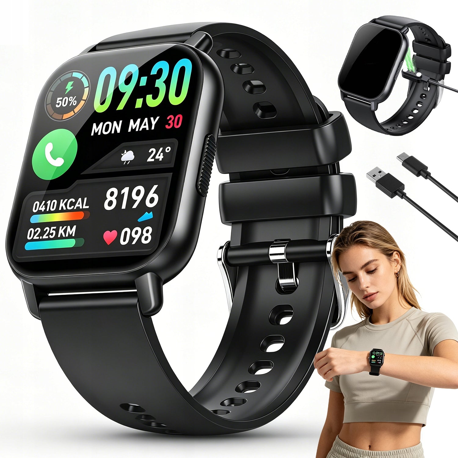 SMART WATCH Y6 PRO 1.85 INCH 111 SPORTS MODES BLUETOOTH 5.4 IP68