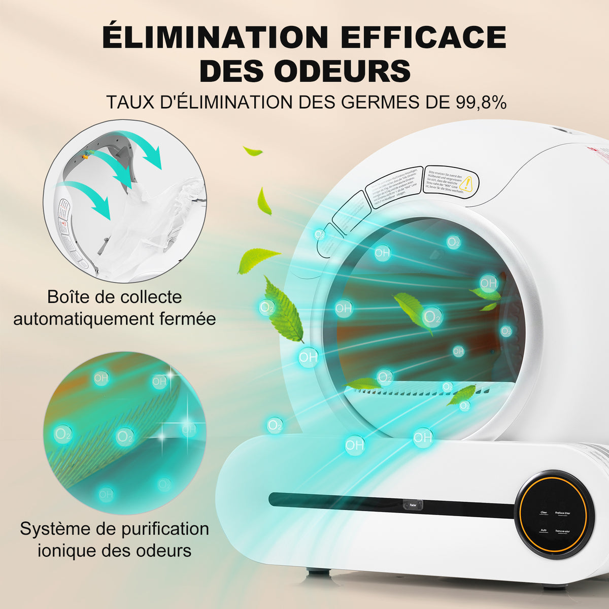 SMART Wi-Fi 65L Self-Cleaning Cat Cuvette Automatic/Smart Brand Arhatreya