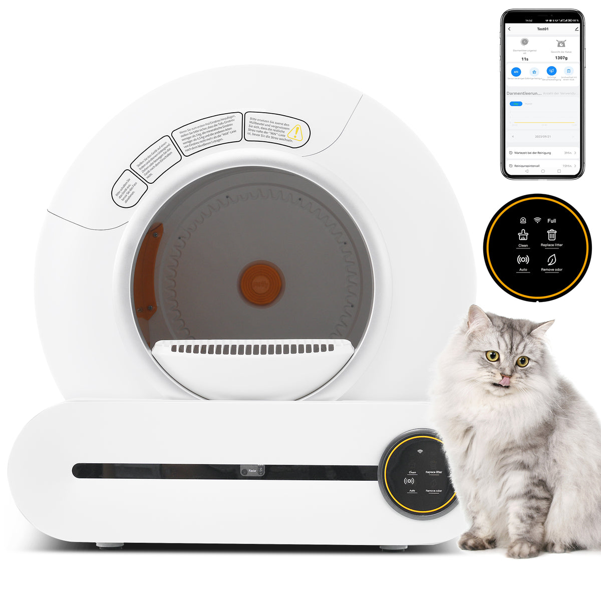 SMART Wi-Fi 65L Self-Cleaning Cat Cuvette Automatic/Smart