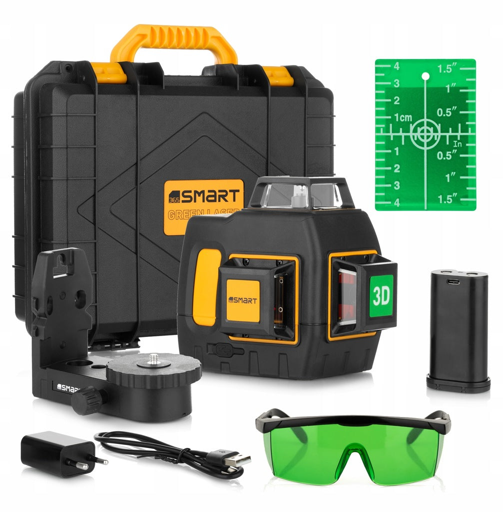SMART365 cross laser – green beam 3x360° range 40m, accuracy 3mm