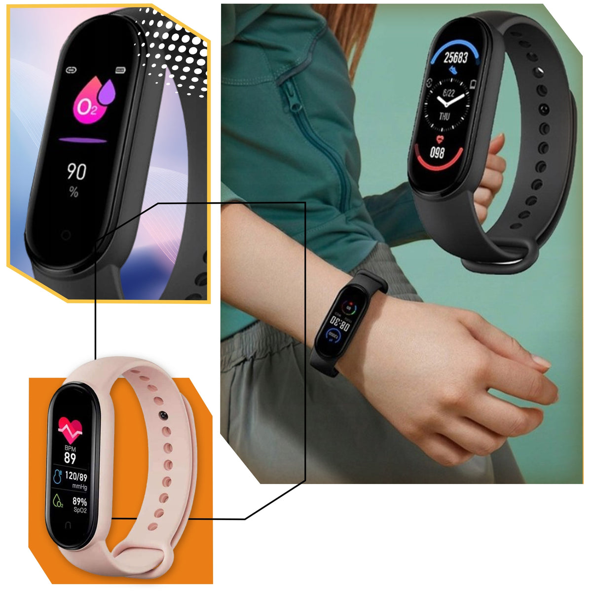 SMARTBAND M6 WOMEN'S SMARTWATCH FOR CHILDREN BAND SPORT Packaging status original
