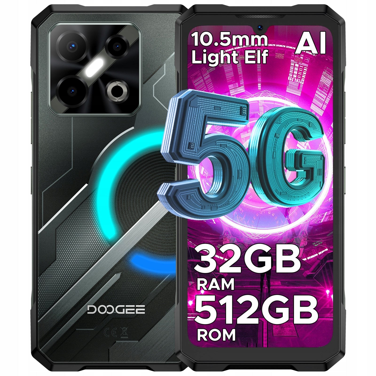SMARTFON DOOGEE BLADEGTPRO 5G 12/512GB NFC DUAL SIM PANCERNY MILITAR IP69K