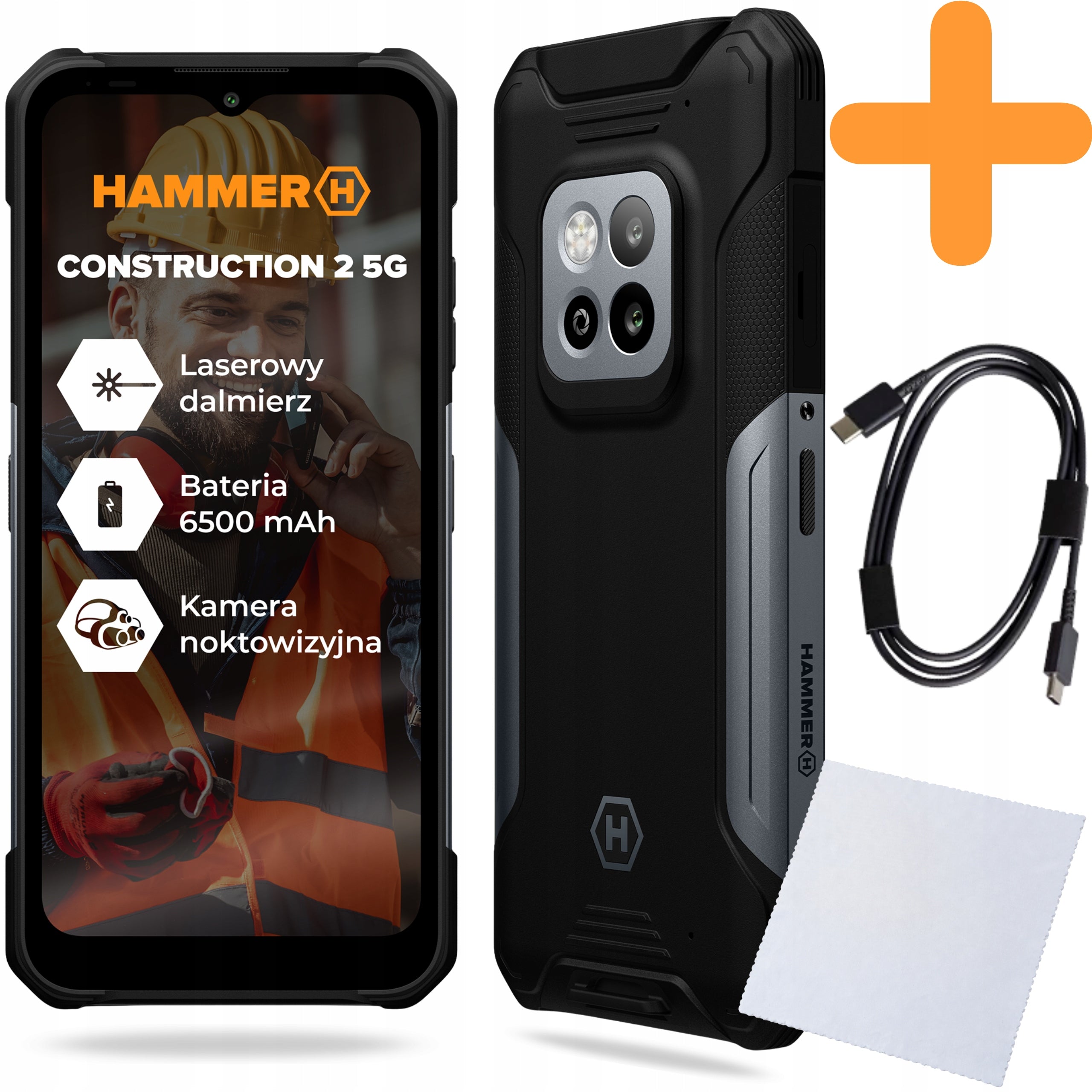 SMARTPHONE HAMMER CONSTRUCTION 2 5G 6/128 GB ARMORED PHONE WATERPROOF