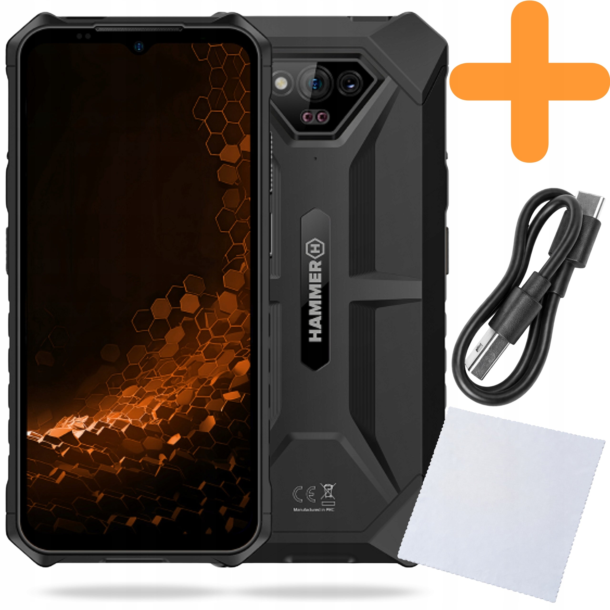 SMARTPHONE HAMMER IRON V 4G ARMORED 6/64GB WATERPROOF IP69 CLOTH Charger included no