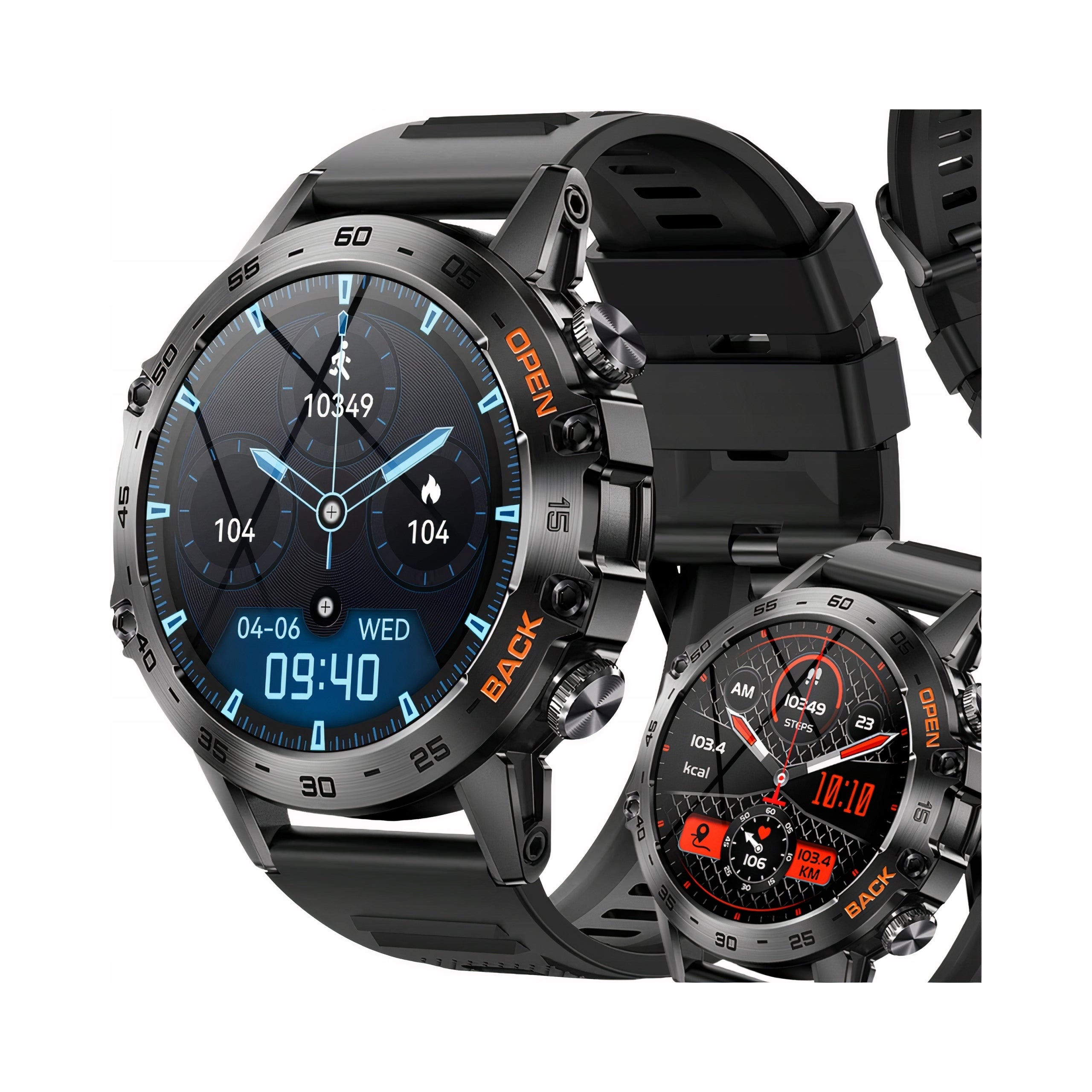 SMARTWACH MEN'S WATCH POLISH MENU LARGE WATERPROOF XXL Packaging status original