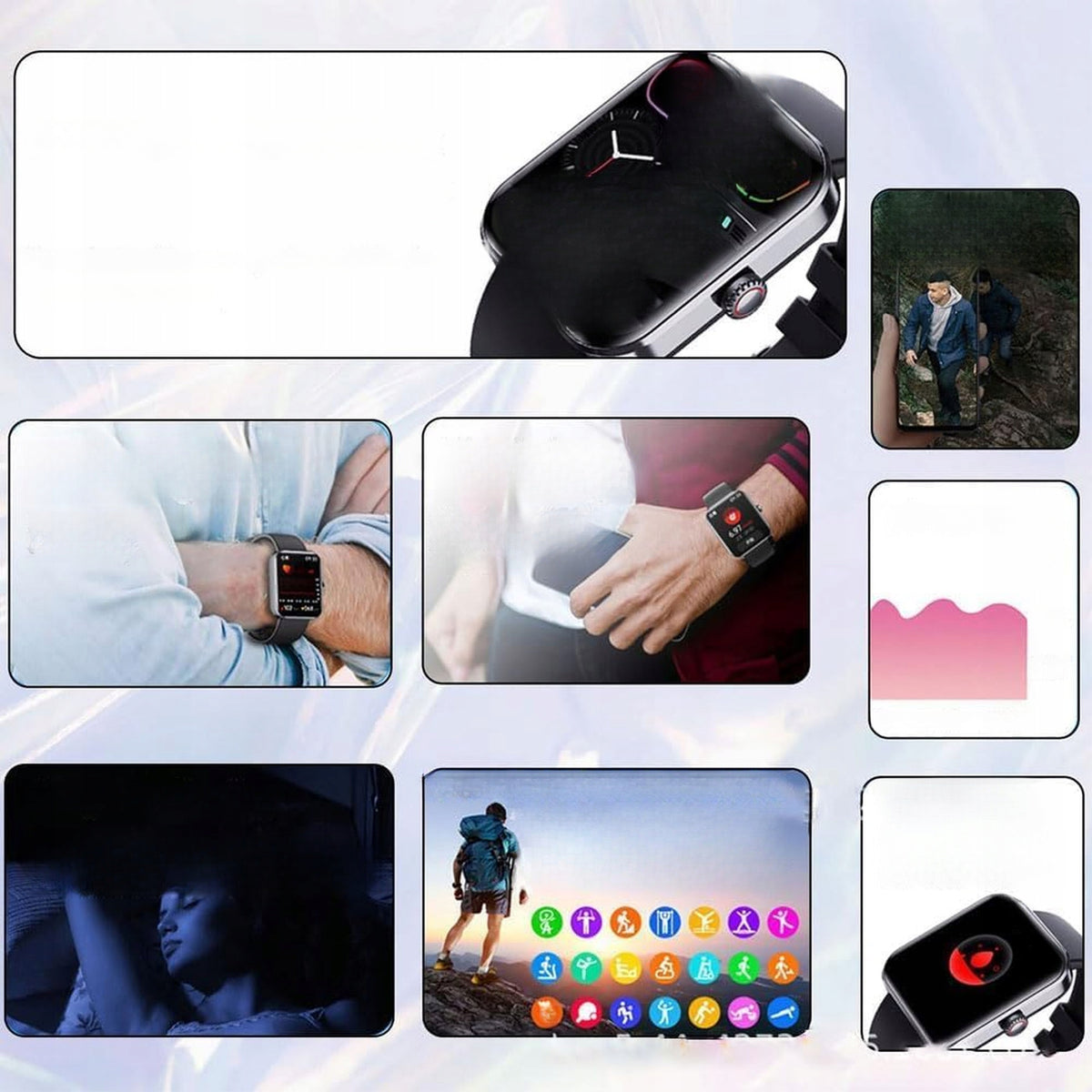 SMARTWATCH ACTIVITY MONITOR SPORTS WATCH SLEEP HEART RATE MONITOR WATERPROOF Packaging status original