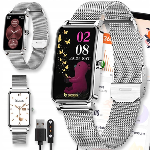 SMARTWATCH AMOLED MENU SMARTBAND WOMEN SPORT PL WATCH SMART PRO