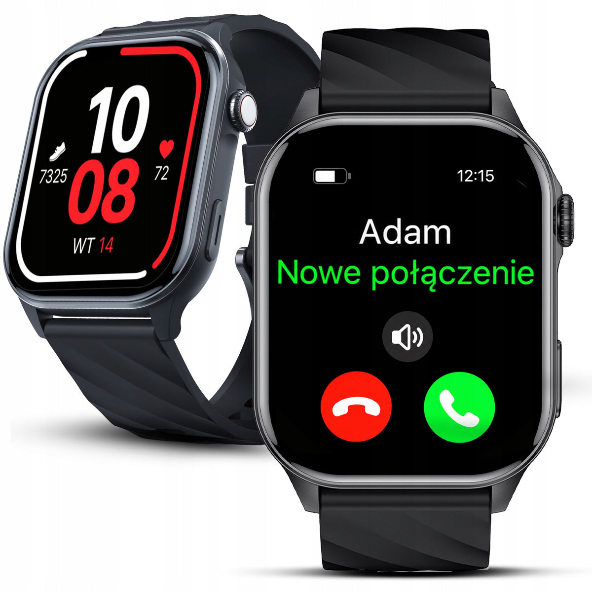 SMARTWATCH BLACK 3mk Altora - WATERPROOF WATCH - MENU PL IP67