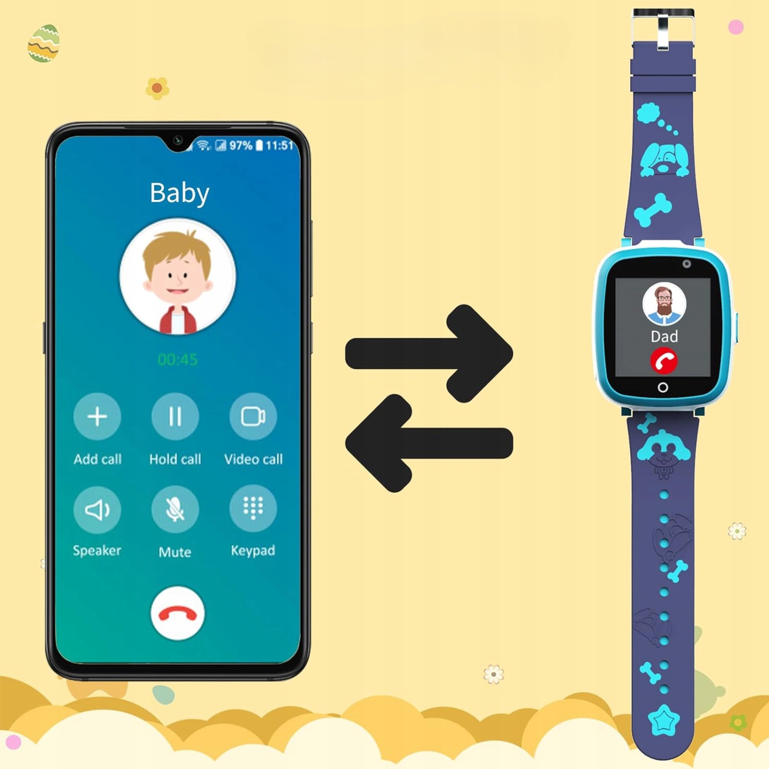 SMARTWATCH CHILD WATCH TALKING PLACE ON SIM CAMERA GAMES MENU PL Brand JG Smart
