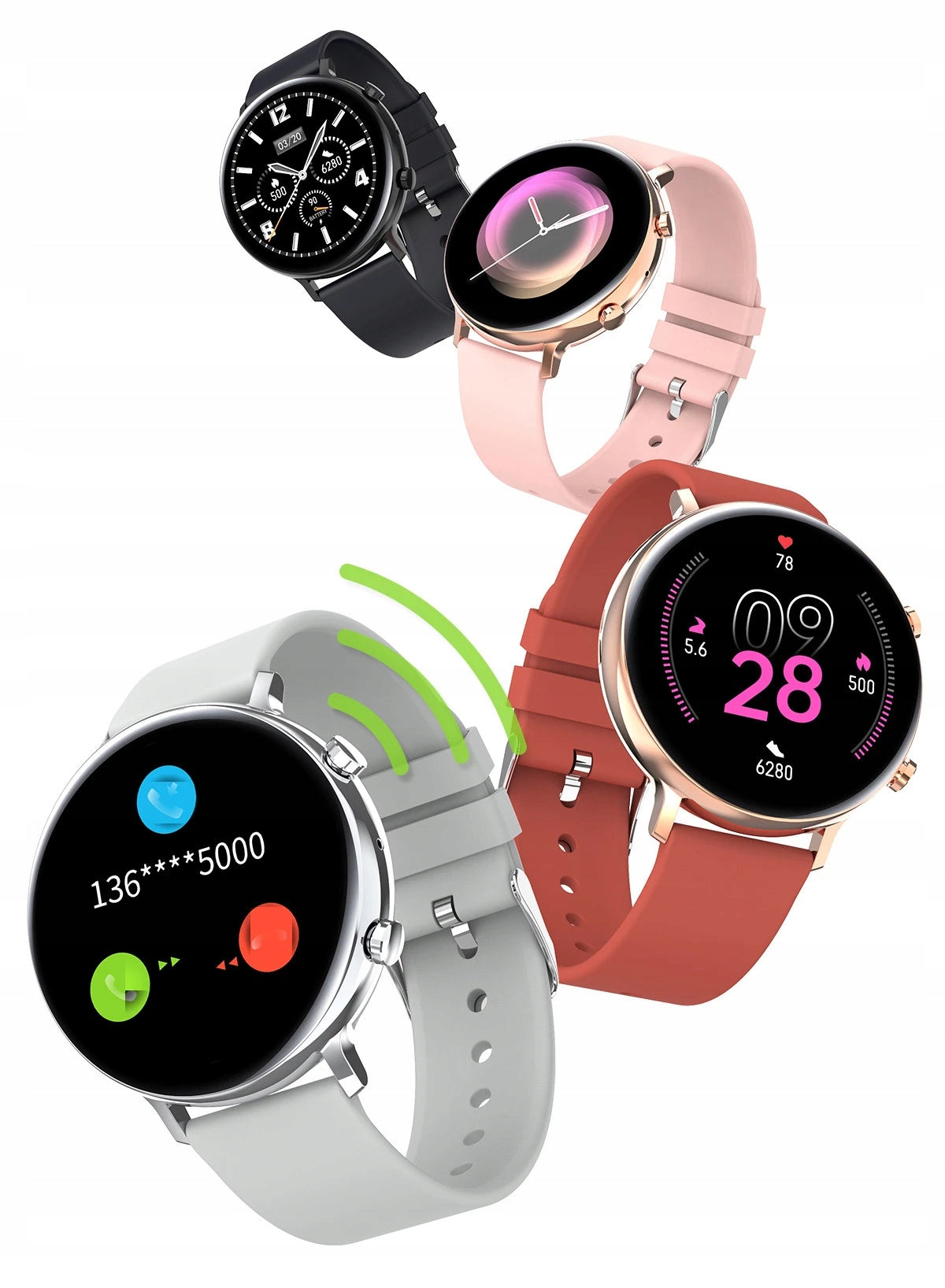 SMARTWATCH ECG BLOOD PRESSURE MONITOR IP68 CALLS Battery capacity 200 mAh