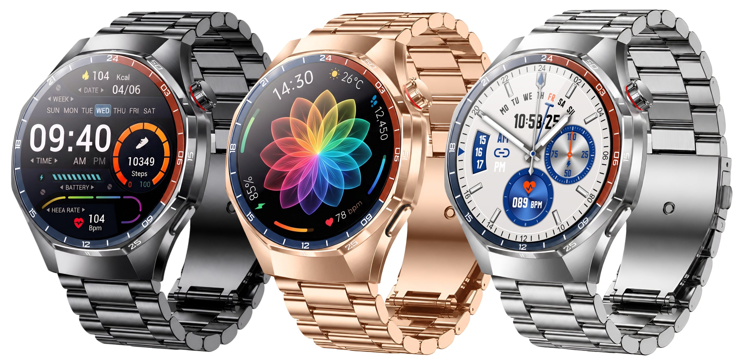 SMARTWATCH EKG HRV WATCH BLOOD PRESSURE MONITOR GLUCOSE MEASUREMENT AMOLED CONVERSATION Packaging status original