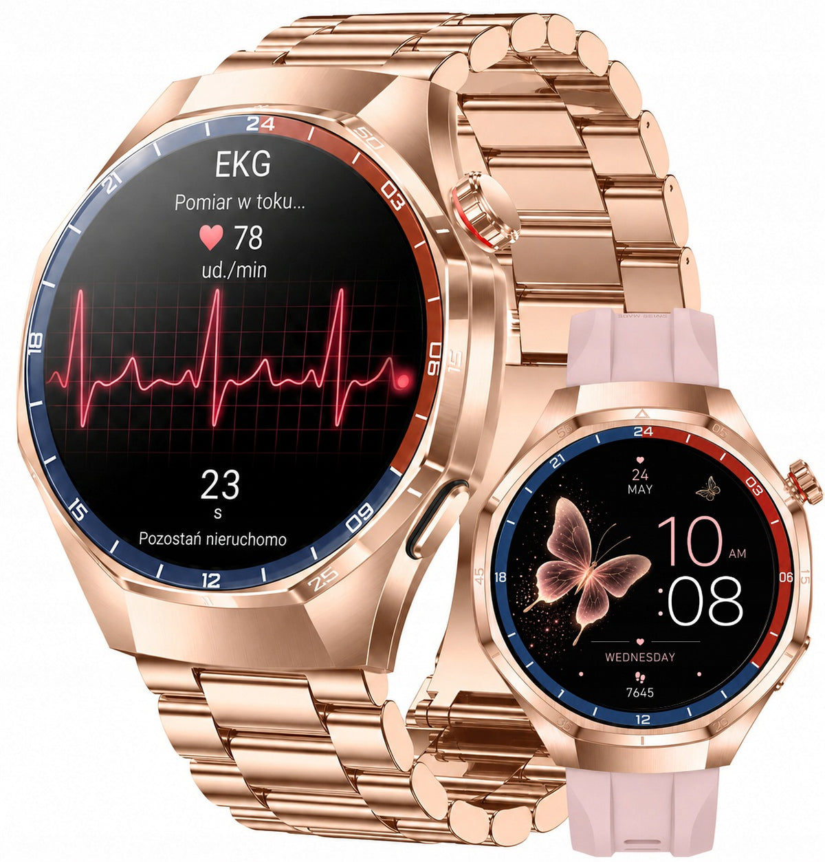 SMARTWATCH EKG HRV WATCH BLOOD PRESSURE MONITOR GLUCOSE MEASUREMENT AMOLED CONVERSATION