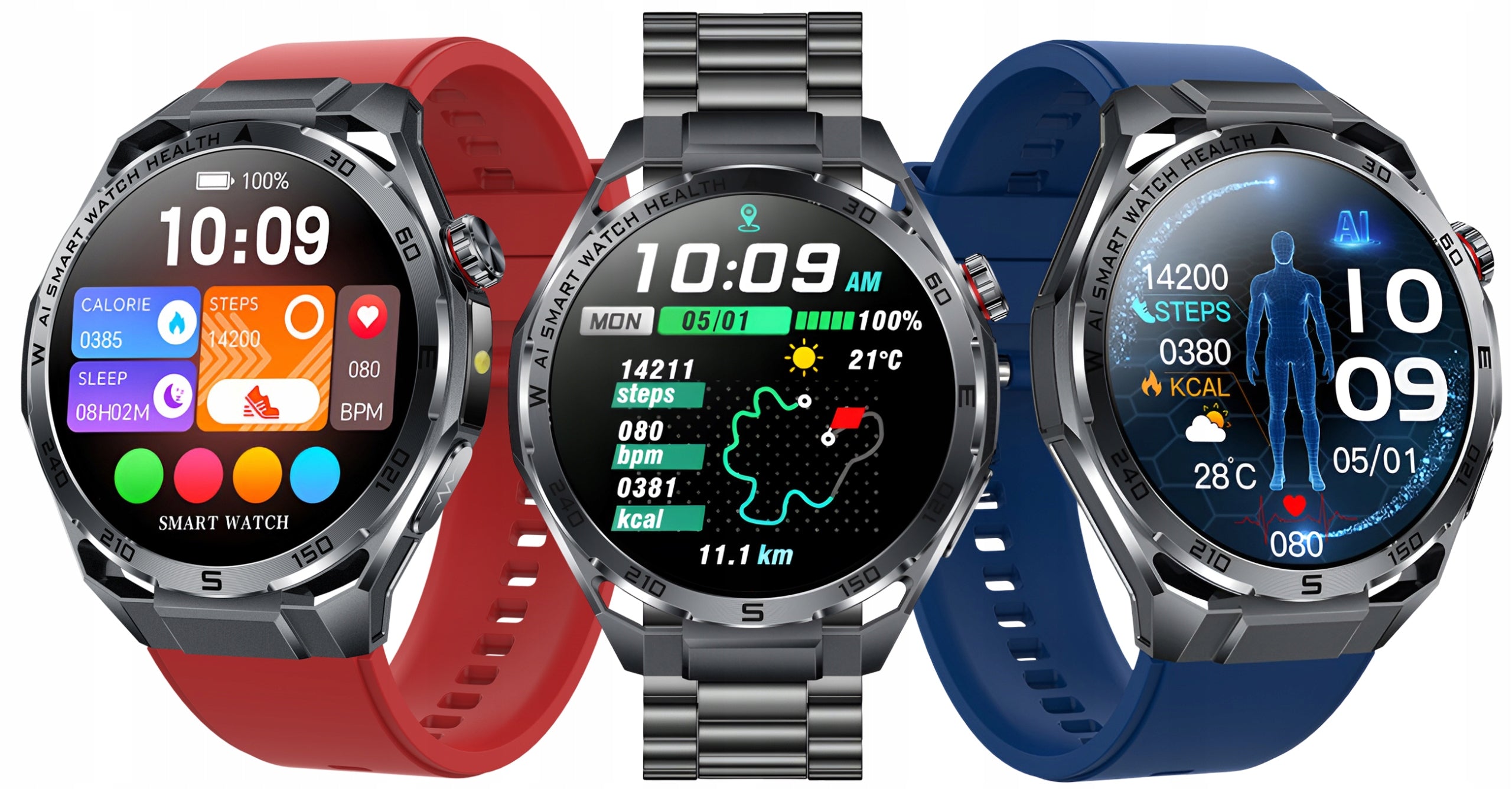 SMARTWATCH EKG MEN'S WATCH GLUCOSE MEASUREMENT PPG BLOOD PRESSURE MONITOR TALK PL Manufacturer code Smartwatch Lazird EKG HRV 115