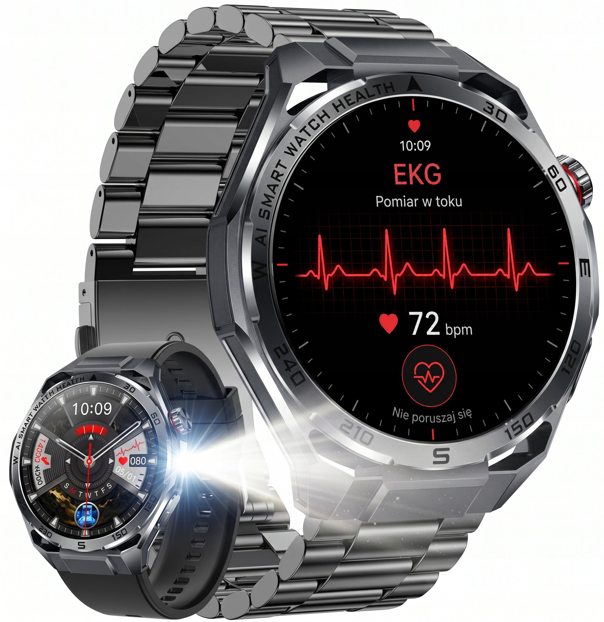 SMARTWATCH EKG MEN'S WATCH GLUCOSE MEASUREMENT PPG BLOOD PRESSURE MONITOR TALK PL