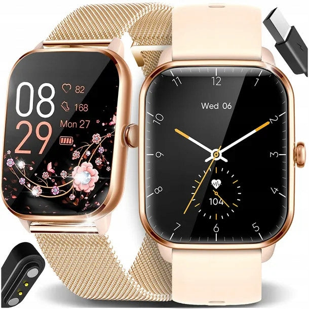 SMARTWATCH ELEGANT WOMEN'S WATCH CONVERSATION MENU PL BRACELET + stripe