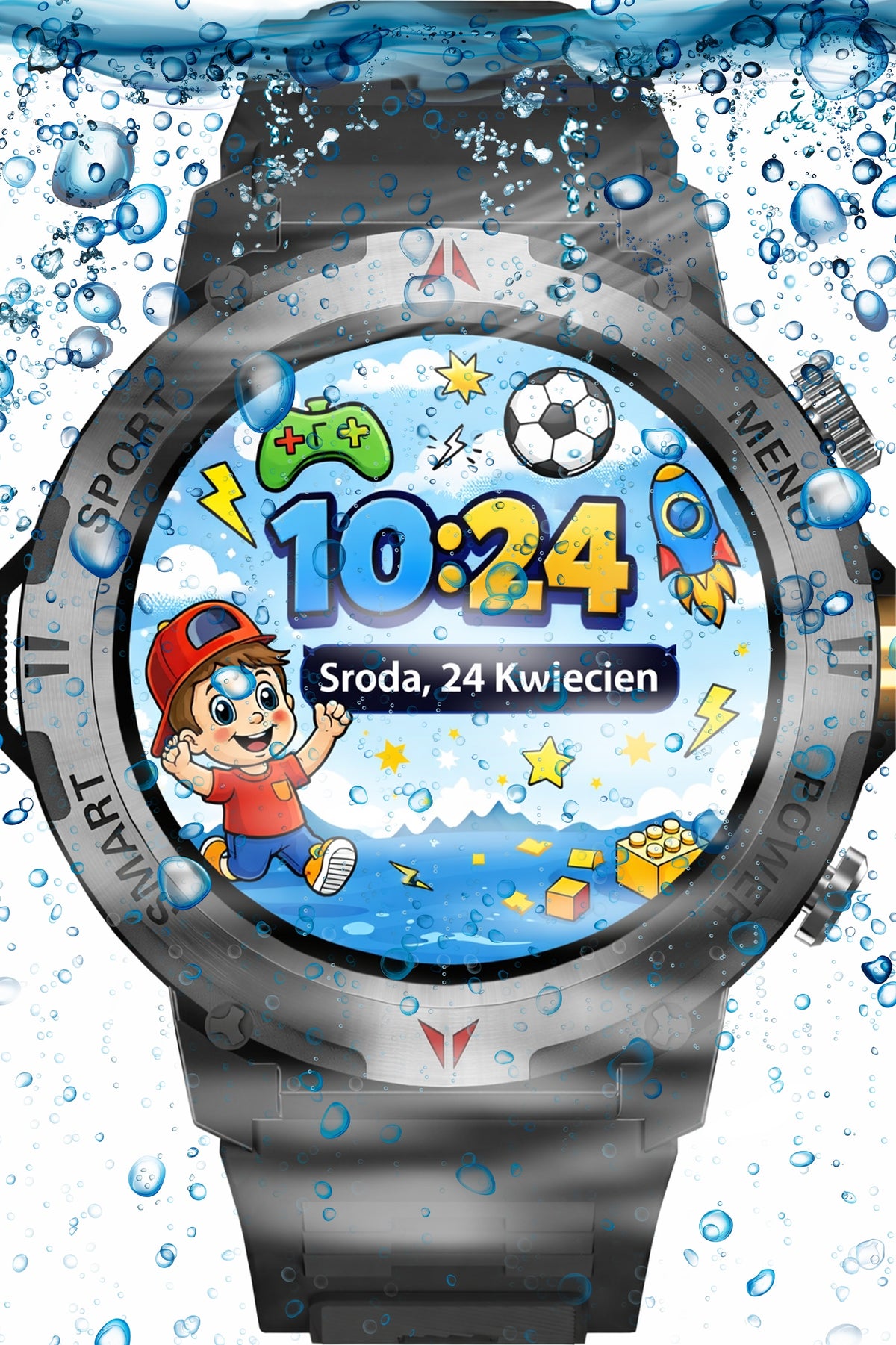 SMARTWATCH FOR CHILDREN CHILD WATCH PHONE SMS BLUETOOTH IP68 BLACK Manufacturer code K21