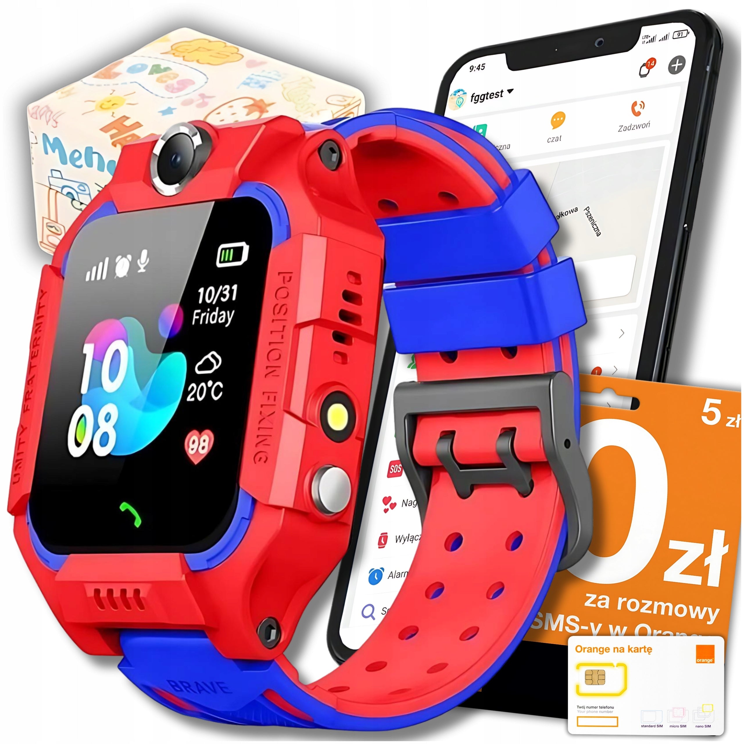 SMARTWATCH FOR CHILDREN'S WATCH LOCATOR LBS + SIM CARD FREEBIE
