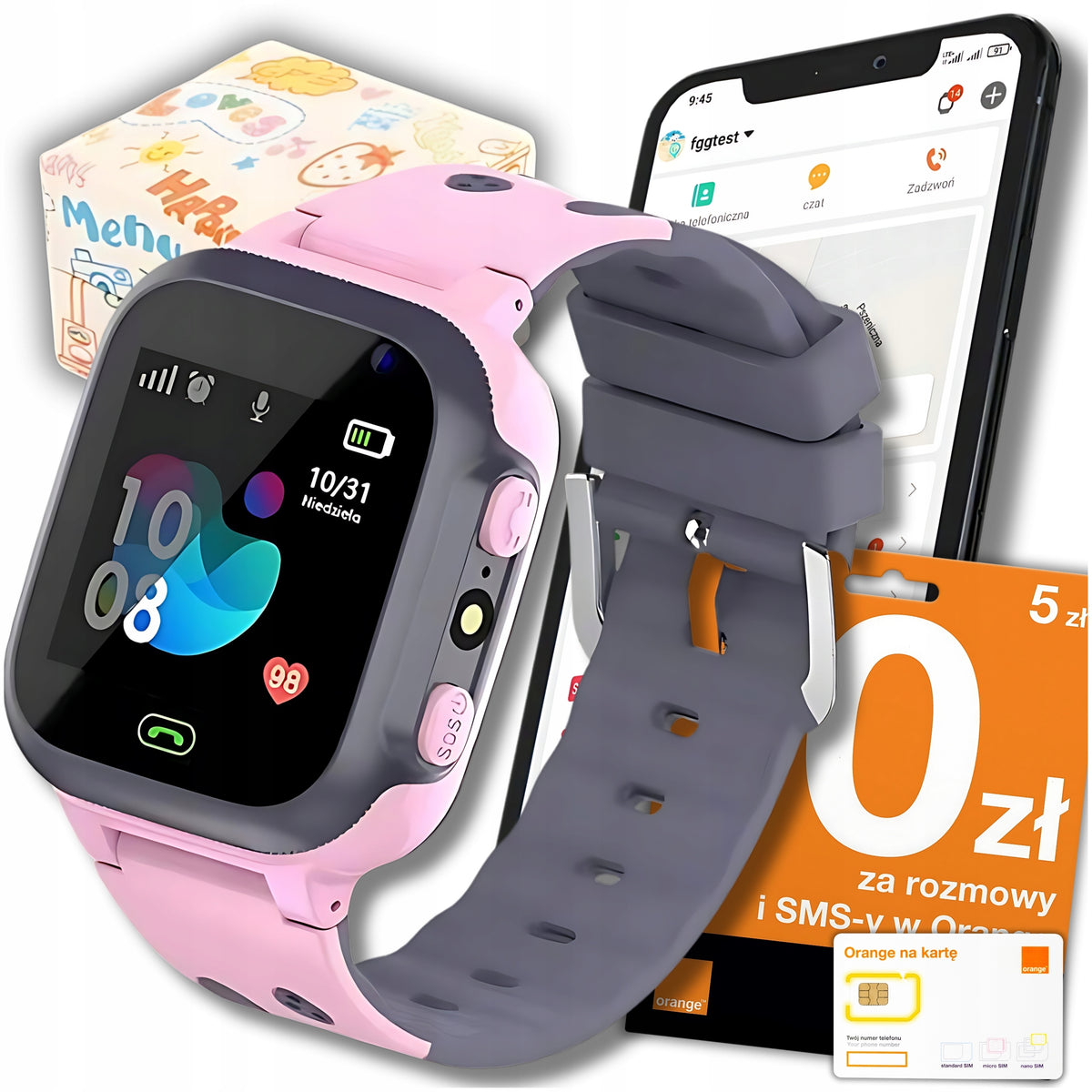SMARTWATCH FOR CHILDREN'S WATCH LOCATOR LBS + SIM CARD FREEBIE