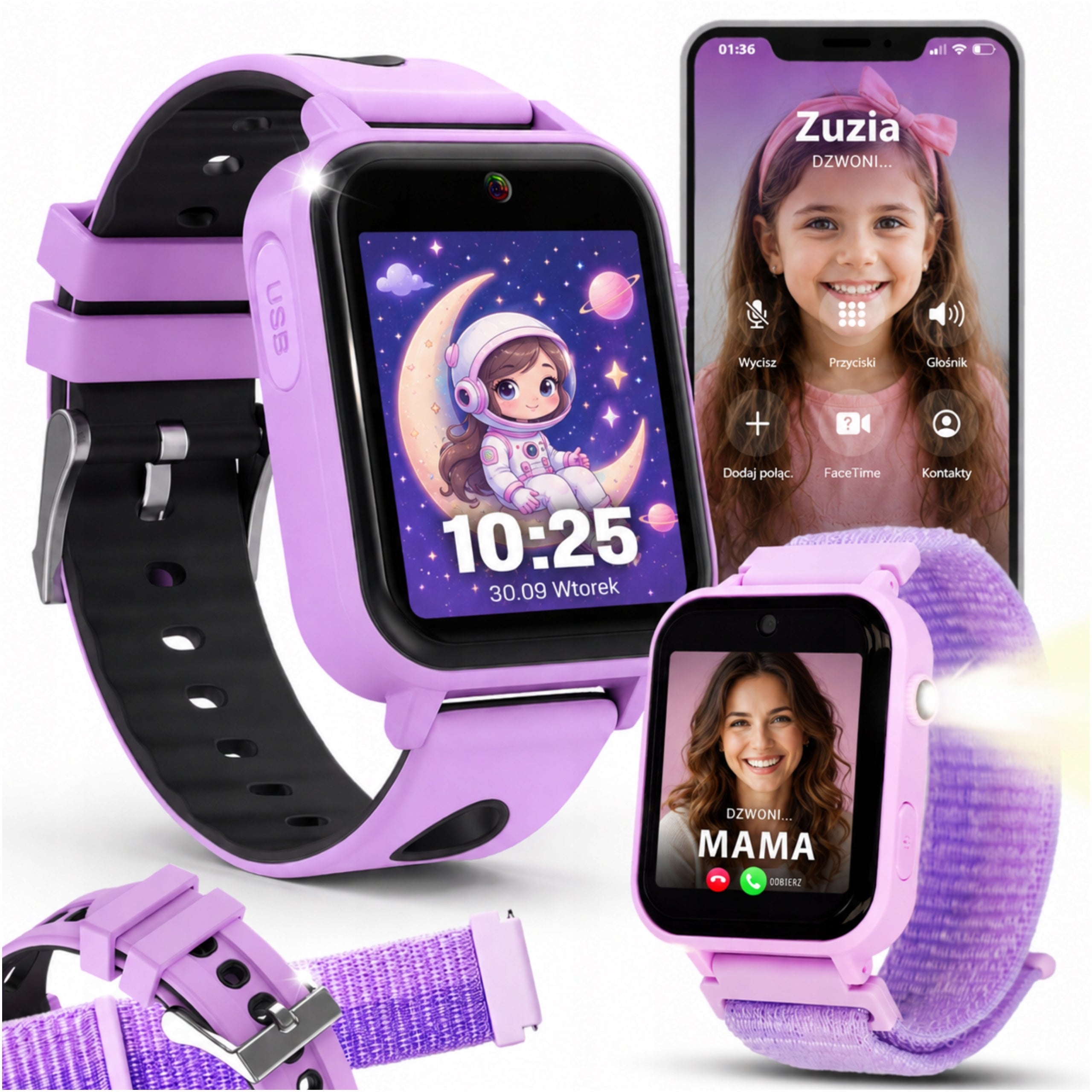 SMARTWATCH FOR CHILDREN SIM CARD CONVERSATION CAMERA GAMES VIDEO FLASHLIGHT CHILDREN