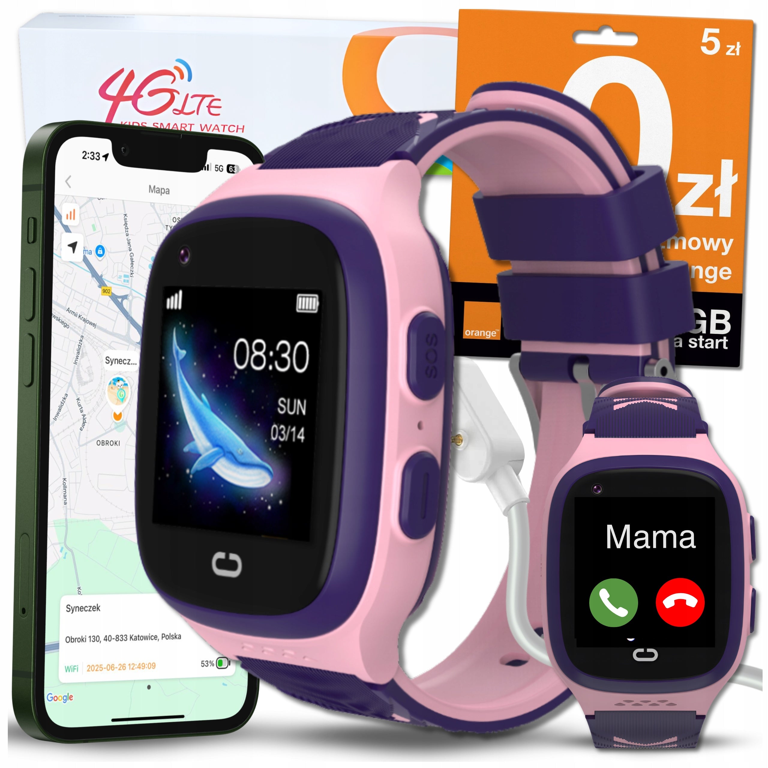 SMARTWATCH FOR CHILDREN WATCH PHONE GPS LOCATOR VIDEO CALLING CAMERA