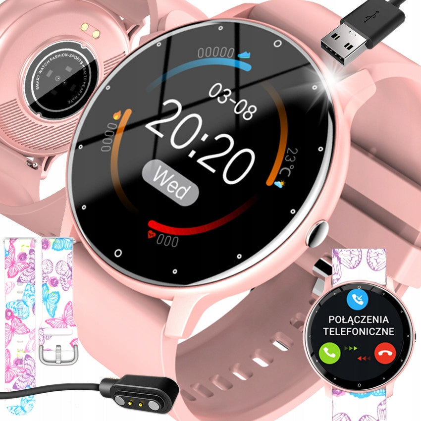 SMARTWATCH FOR GIRLS CALLS SMS POLISH MENU 2 STRIPES Brand Rubicon