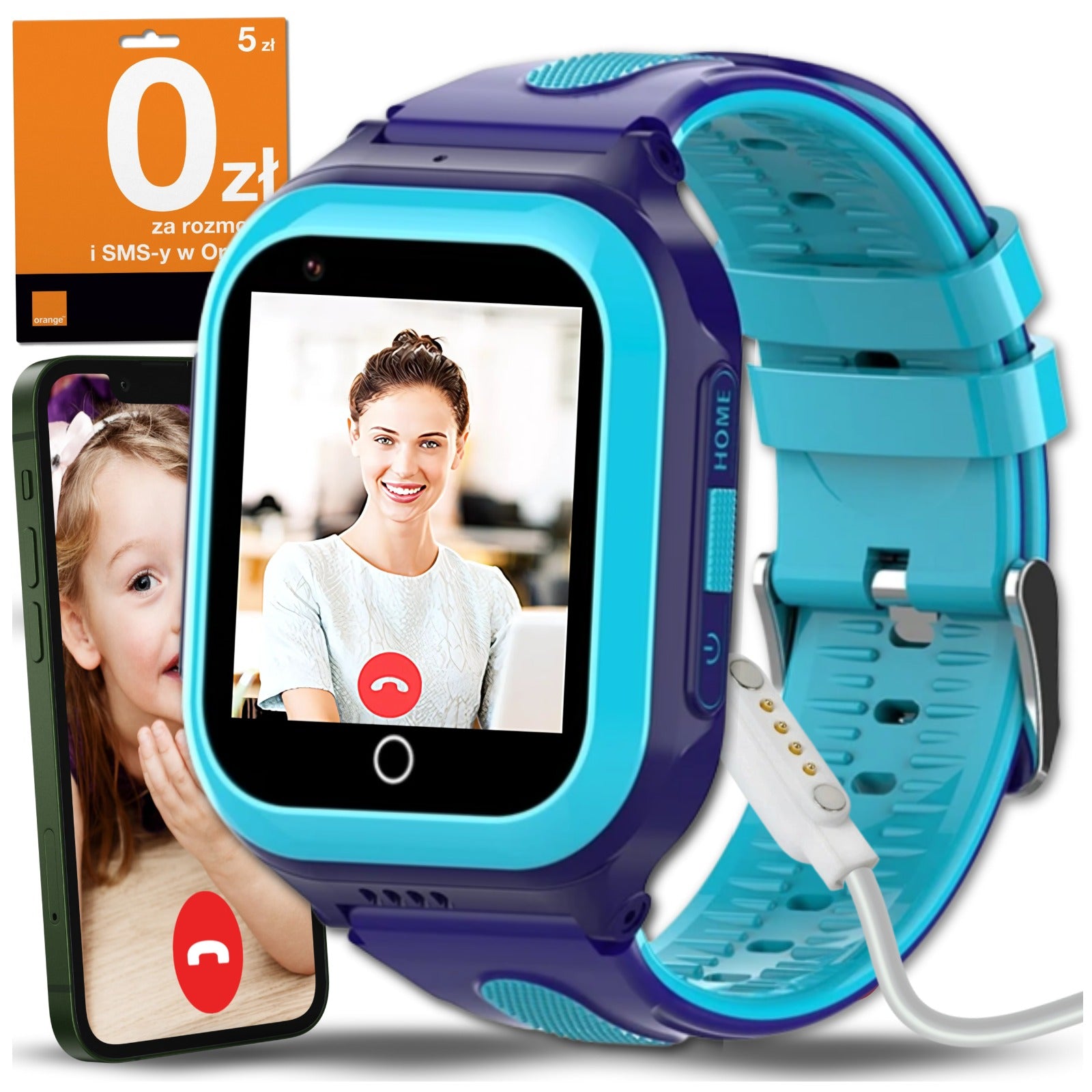 SMARTWATCH FOR KIDS GPS WATCH WHATSAPP CALLS WIFI 4G CAMERA + SIM