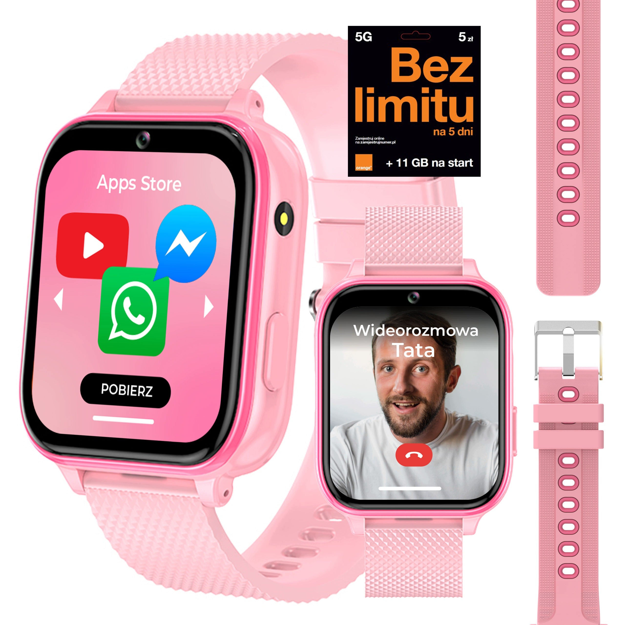 SMARTWATCH FOR KIDS WATCH PHONE GPS SMS CONVERSATION MP3 VIBRATION FROM GAME Packaging status original
