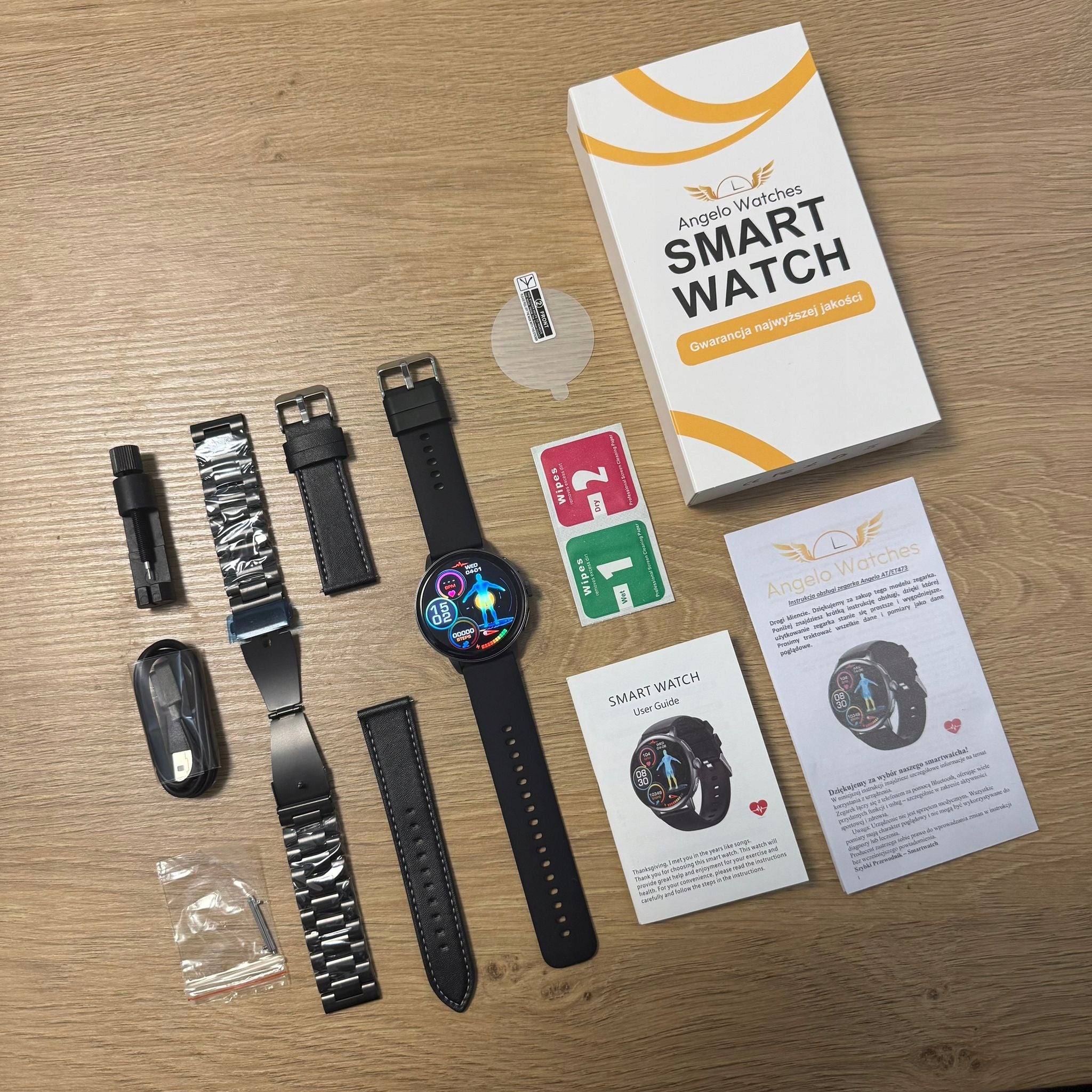 SMARTWATCH FOR SENIOR CARDIOWATCH ECG HRV PULSE PPG CALLS POLISH MENU Packaging status original