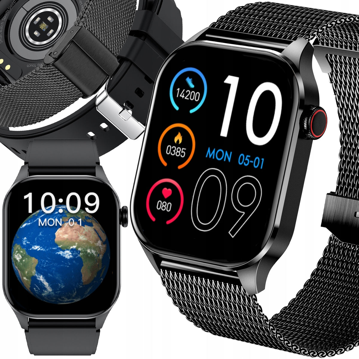 SMARTWATCH FOR SENIOR GLYCEMIA PRESSURE HEART RATE TEMPERATURE OXYGEN MENU PL
